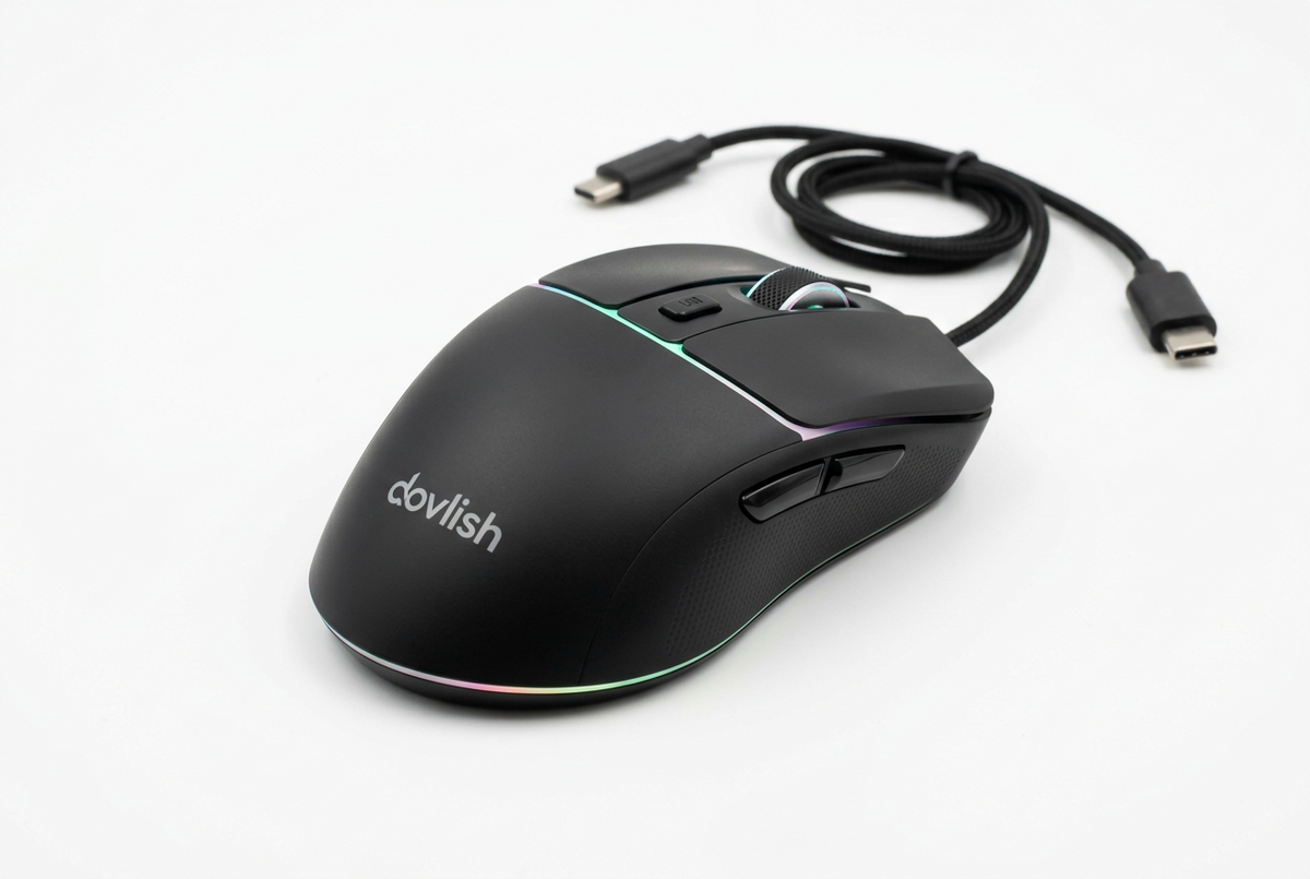 Dovlish N100C Type-C Wired Optical Mouse